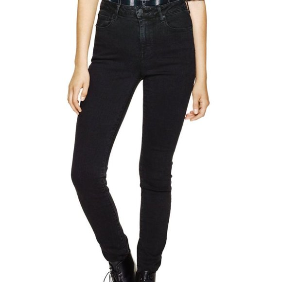 Aritzia Denim - Aritzia Paradise Mine, black high waisted jeans